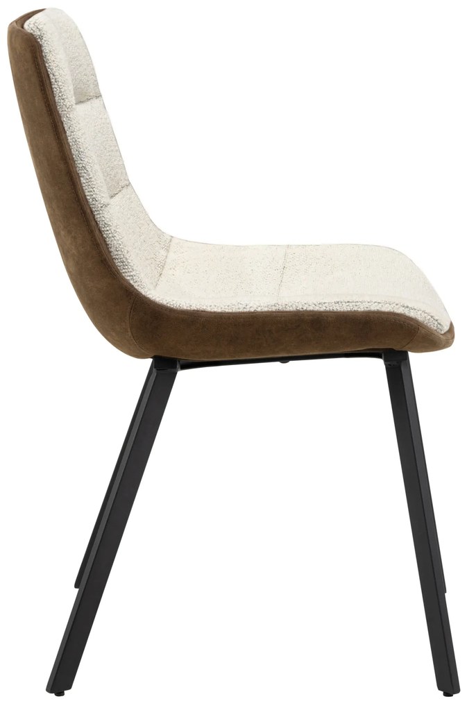 MAZZONI EXPORT IDA Krémszínű Barna (Monza 90/Preston 22 szövet) - MODERN KÁRPITOZOTT BOUCLÉ SZÉK LOFT NAPPALIBA/ÉTKEZŐBE