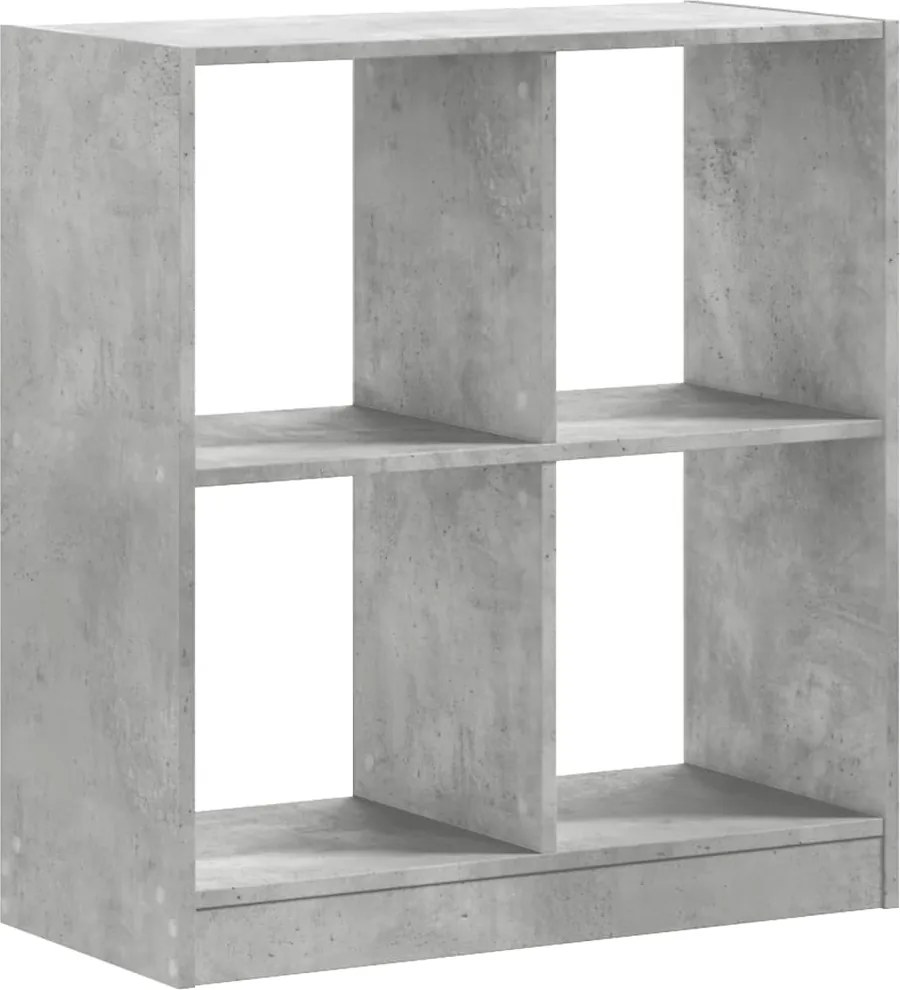 vidaXL betonszürke szerelt fa könyvespolc 68,5 x 32 x 75 cm