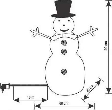 SOMOGYI KDA9 SNOW Kültéri Dekorációs Lámpa LED IP44