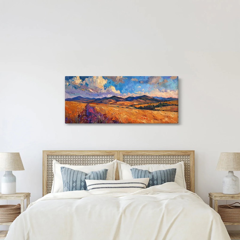 Kép - Olajfestmény tájkép (120x50 cm)