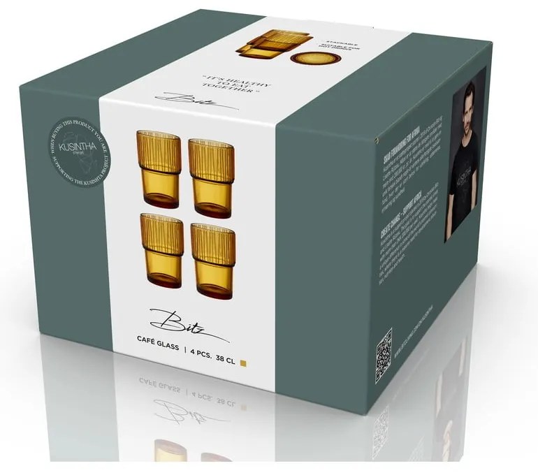 Pohár szett 4 db-os 380 ml Kusintha – Bitz