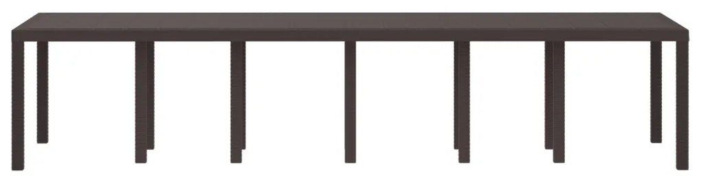 Kertasztal Barna 350x100x73 cm Poliratán