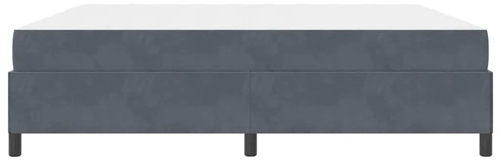 Ágykeret Sötétszürke és szürke és fehér 200 x 200 cm Bársony