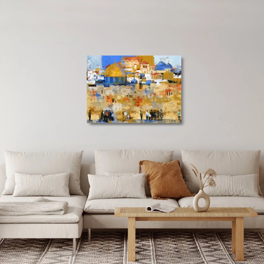 Kép - siratófal, Jerusalem, Israel (üvegen) (70x50 cm)