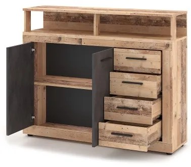 RUNA komód világosbarna/antracit