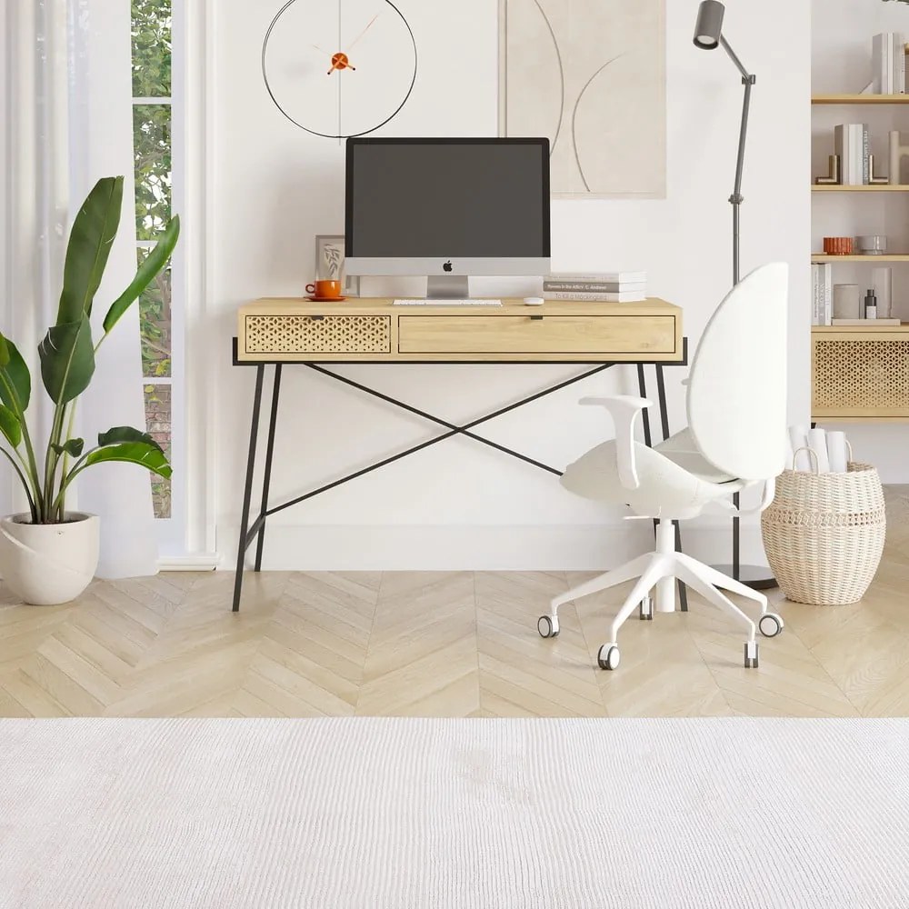 Íróasztal tölgyfa dekorral 60x110 cm Ecrin – Marckeric