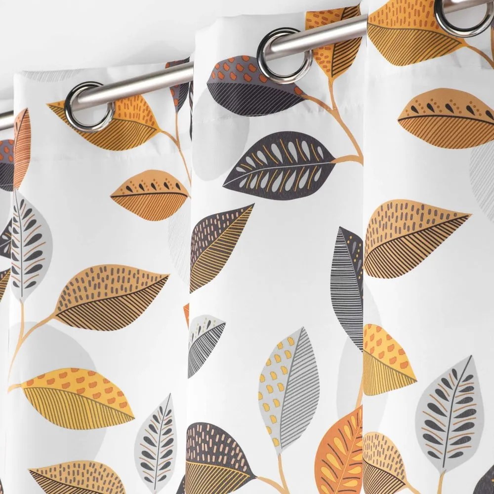 Sárga-fehér függöny 140x280 cm Vahine – douceur d'intérieur