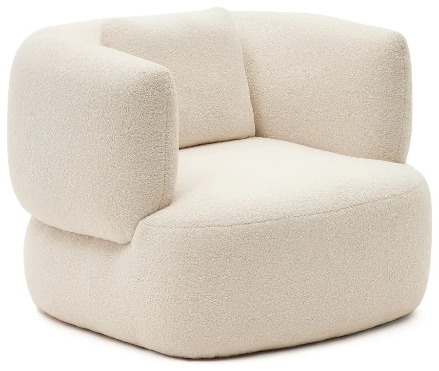 Krémszínű buklé fotel Martina – Kave Home