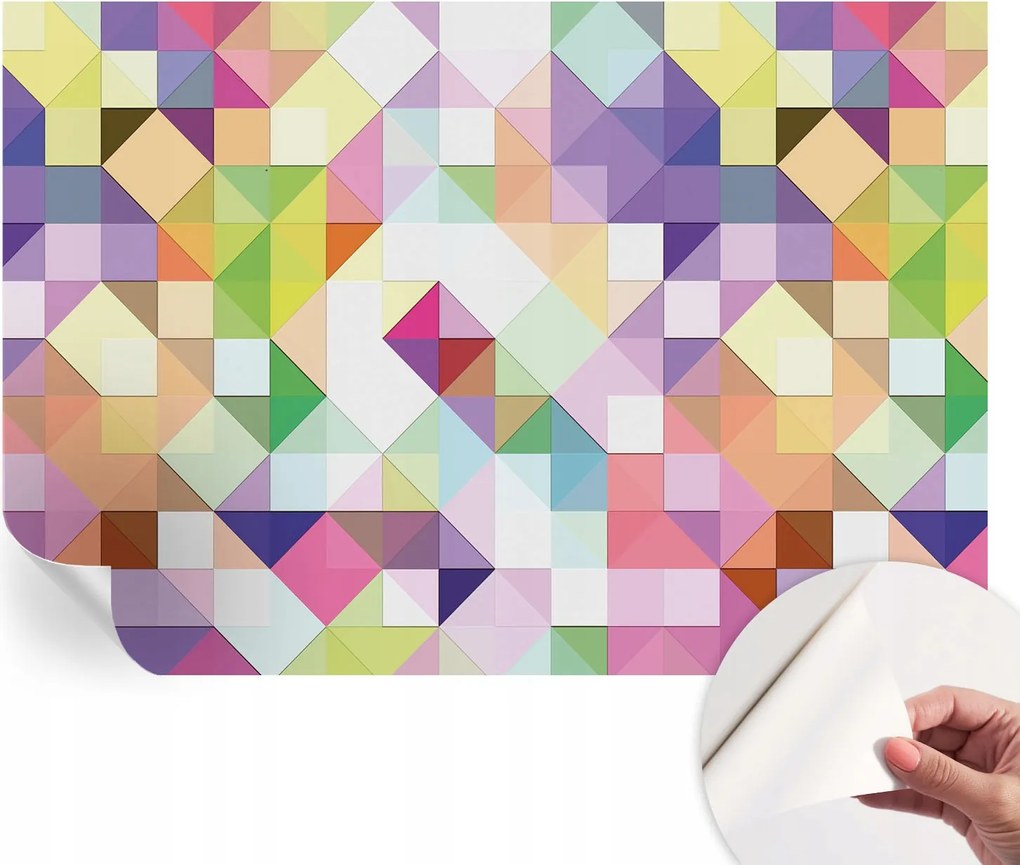 Design fali fotótapéta öntapadós Színes formák 152x104 cm