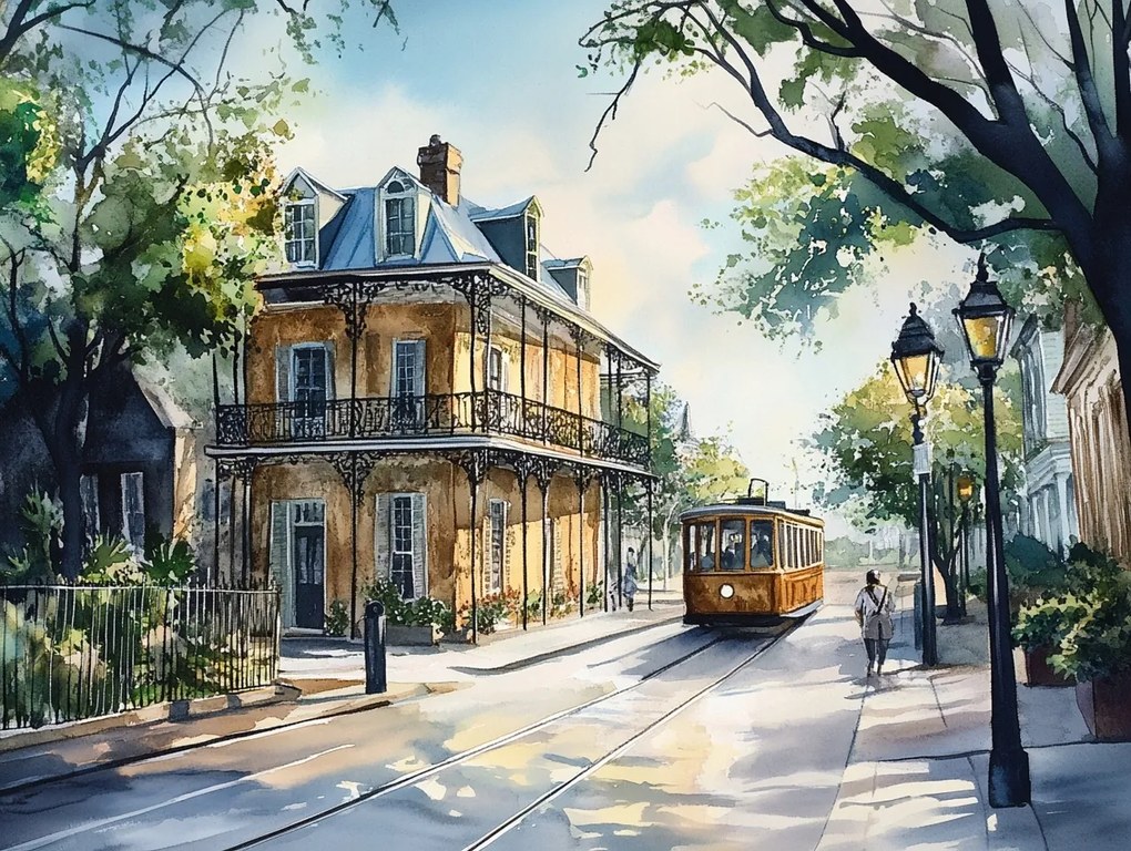 Vászonkép Canvas Város New Orleans Usa Utca Gyarmati Stílus 80x60