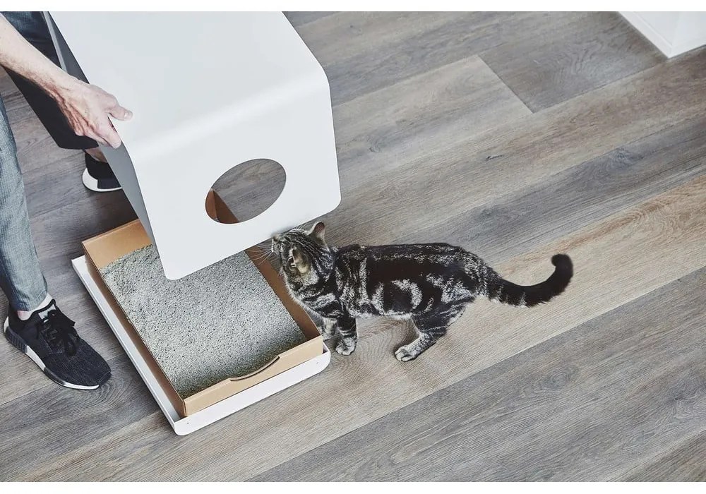 Fehér macskatoalett 41x54,5 cm Sito White – MiaCara