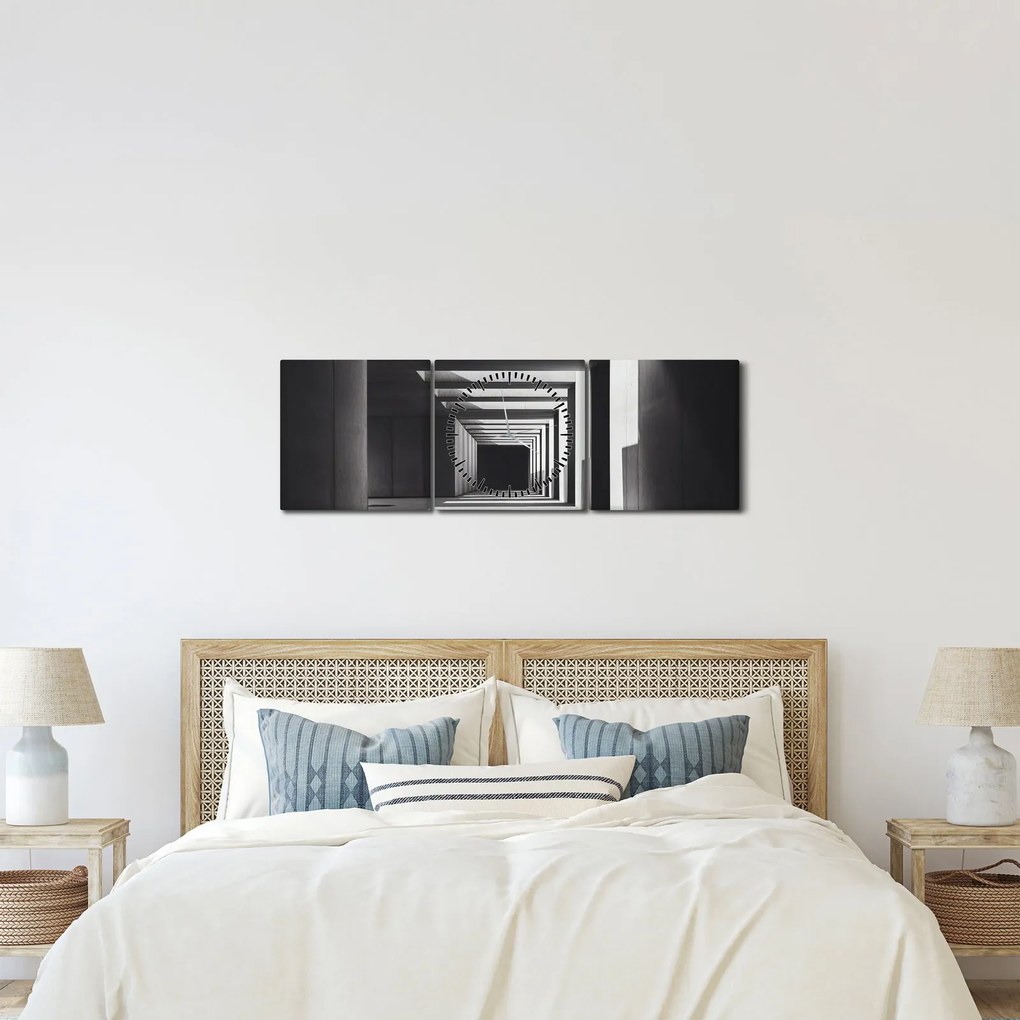 Kép - Négyzet alakú alagút (órával) (90x30 cm)