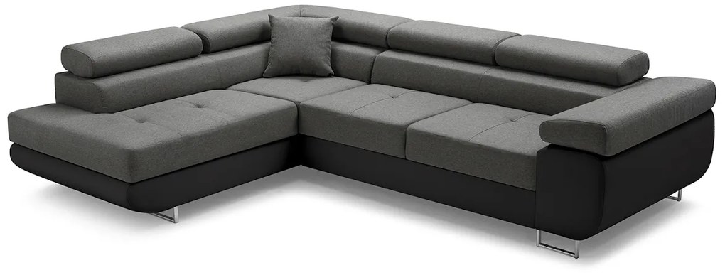 ALFA sarok kanapéágy, 273x70/85x203, sioux 1115/lux 23, jobb sarok