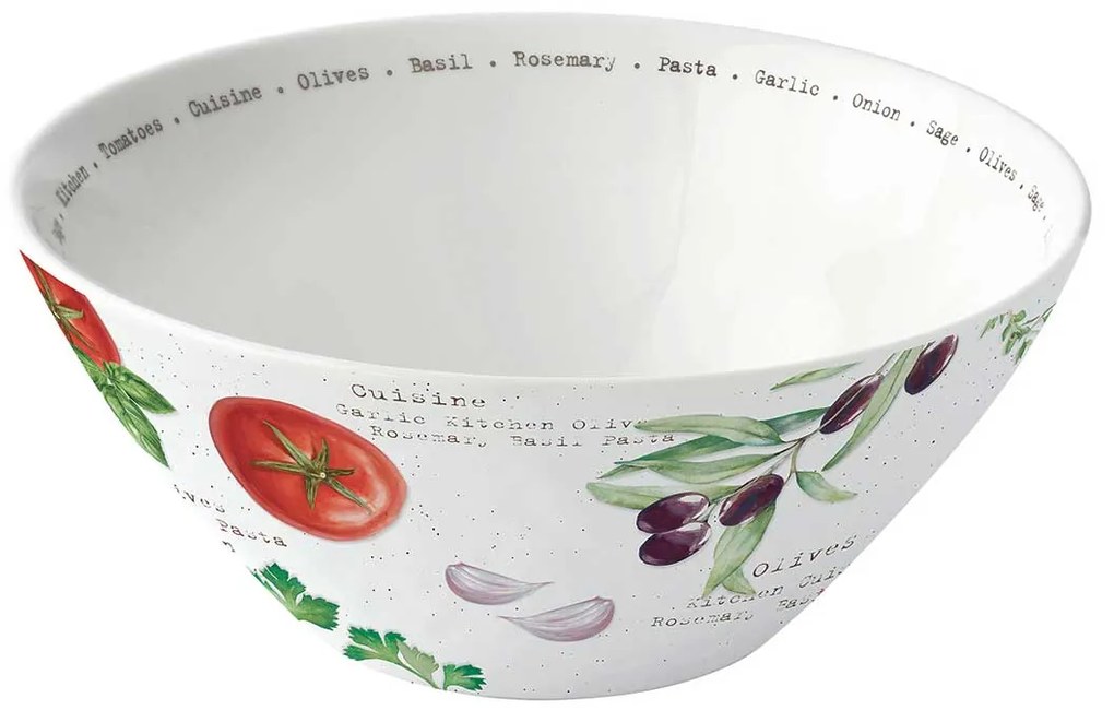 Mediterrán porcelán tál 22 cm Home & Kitchen