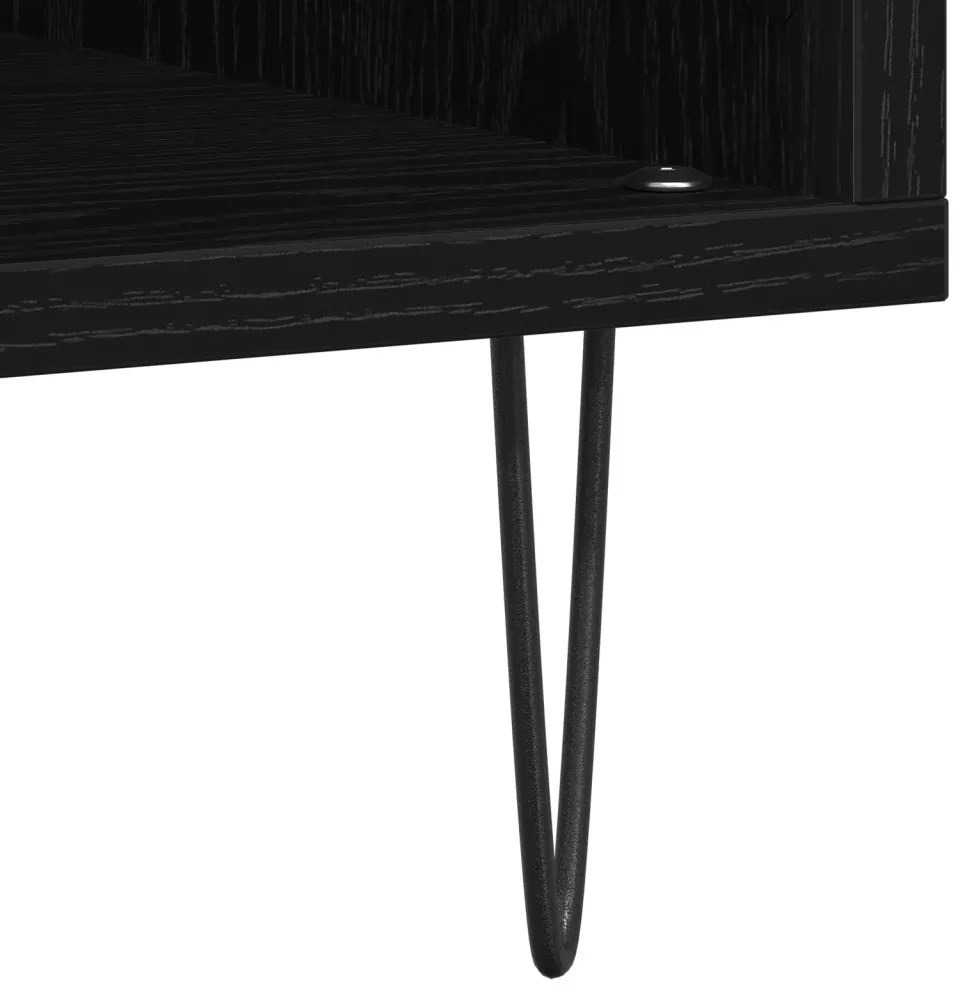 Rekord Szekrény Fekete Tölgy 84,5x38x90 cm Rétegelt Fa