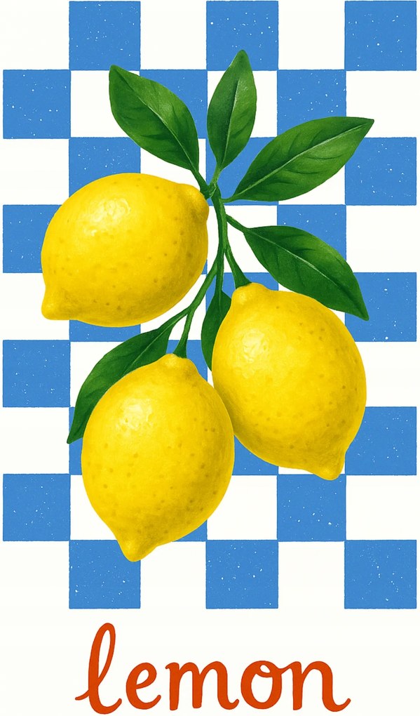 Poszter Citrom citrom retro dekoráció A4 21x30 cm