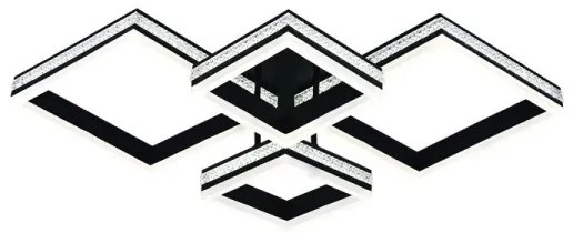 LED fényerőszabályozható, felületre szerelhető csillár LED/175W/230V 3000-6500K + távirányító