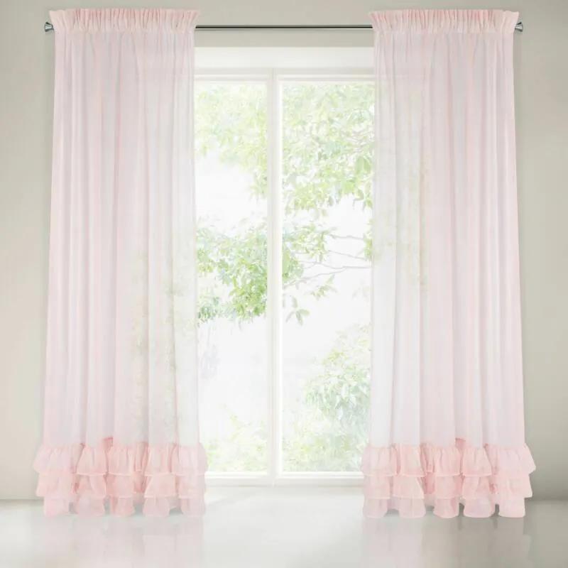 Raja díszes fényáteresztő függöny Rózsaszín 140 x 270 cm - HS333874
