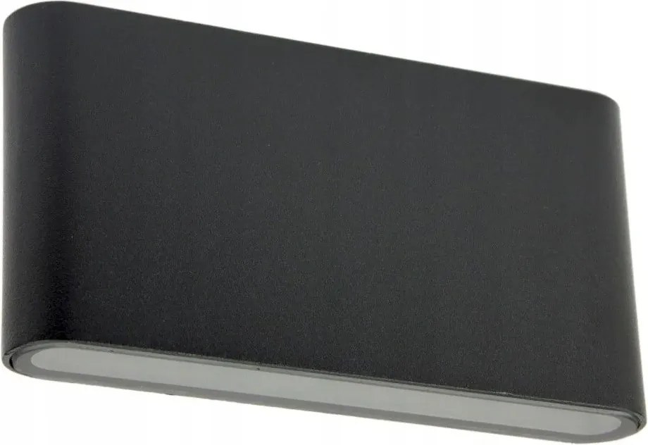 Kültéri Led fali lámpa fekete minimalista felső-alsó IP54 Su-ma