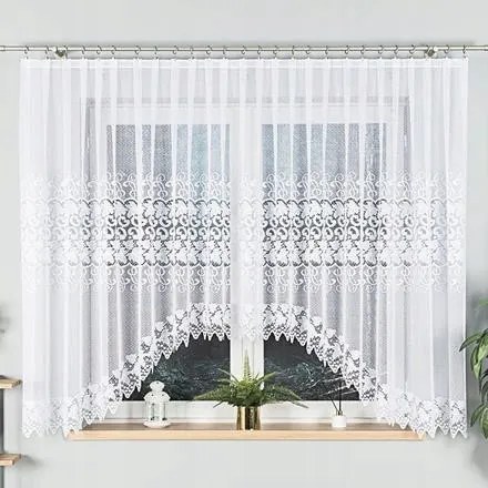 Hernani kész jacquard függöny 410x160cm fehér