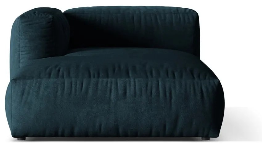 Sötétkék bársony kanapé modul (bal oldali) Martina – Micadoni