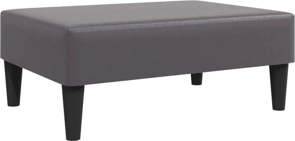 vidaXL szürke műbőr lábzsámoly 77x55x31 cm