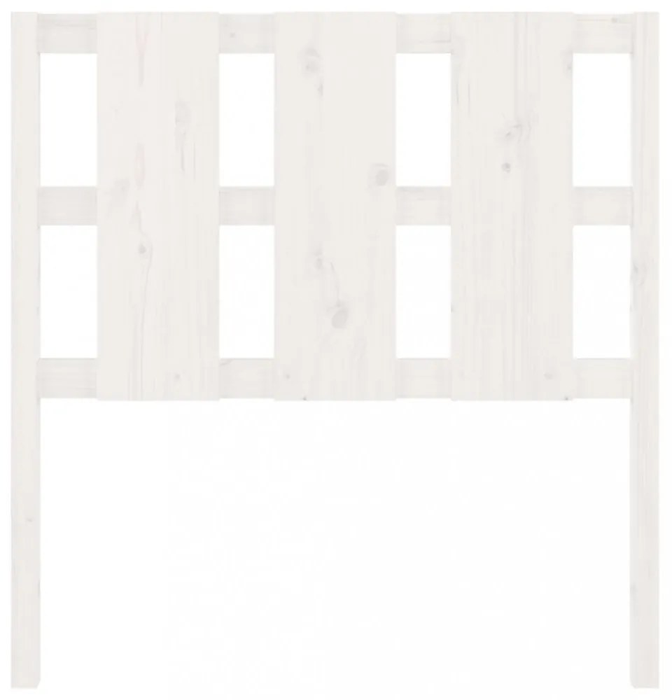 fehér tömör fenyőfa ágyfejtámla 105,5x4x100 cm
