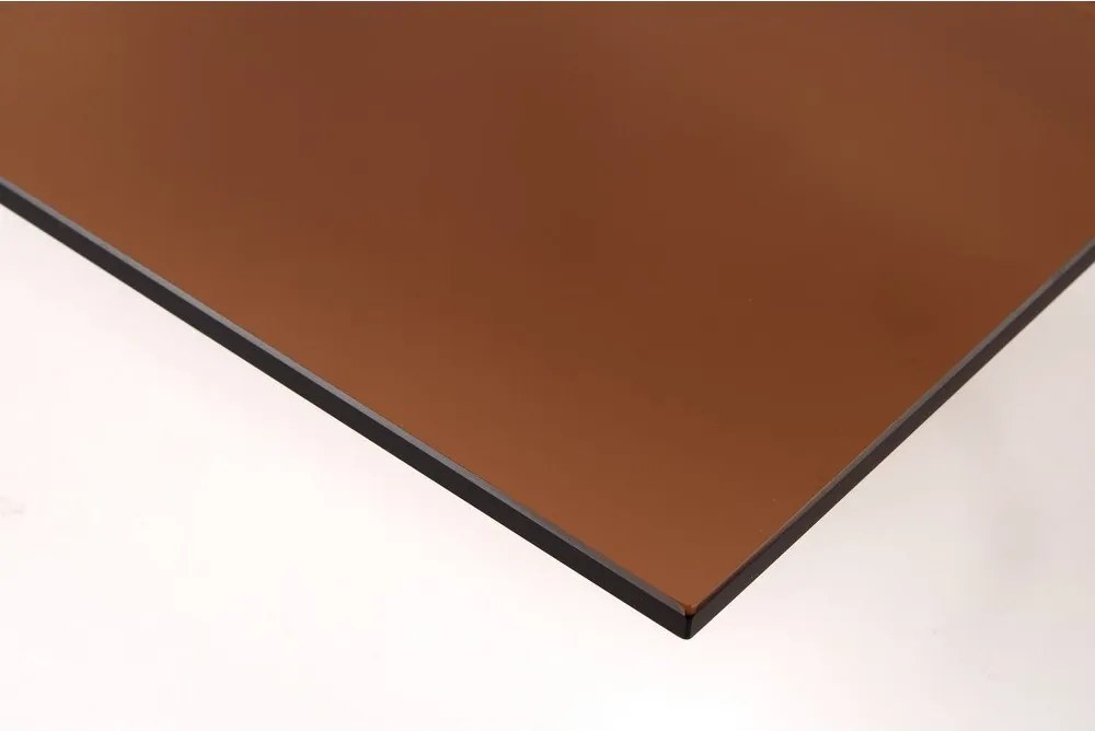 Barna üveg dohányzóasztal szett 2 db-os 50x50 cm Dice – Actona