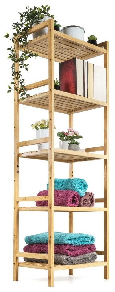 G21 Bambusz polc, 5 polc, 5 emelet