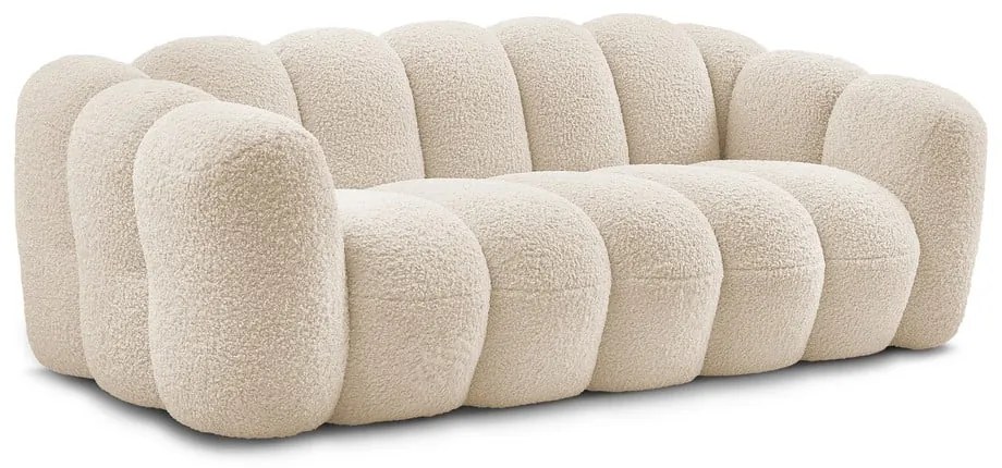 Bézs buklé kanapé 232 cm Hippolyte – Bobochic Paris