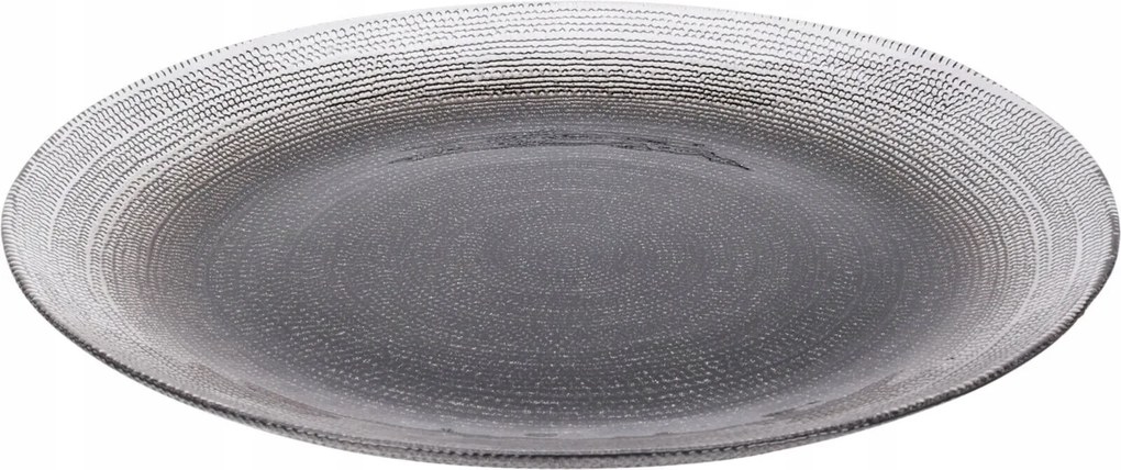 Üveg Lapostányér Ø 32 CM Magasság 2 ,5 CM Üveg Dombornyomott Minta