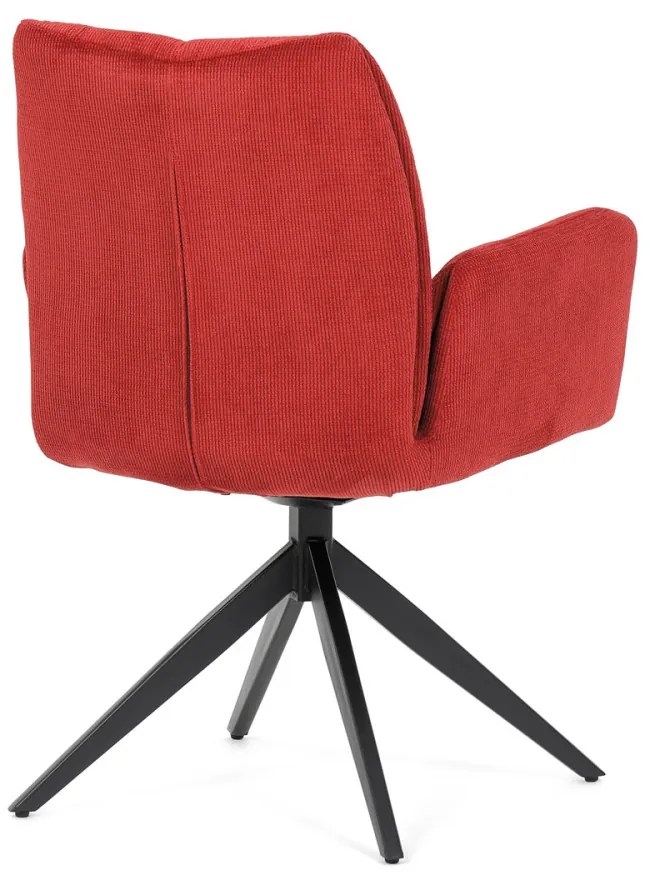 Scaun pivotant Red Fabric cu tapițerie, mecanism pivotant 180°. HC-933