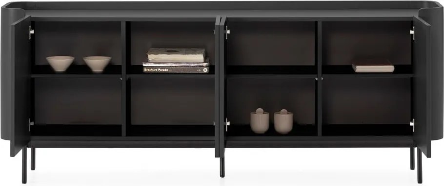 Fekete komód 200x80x40 cm Willa – MOME