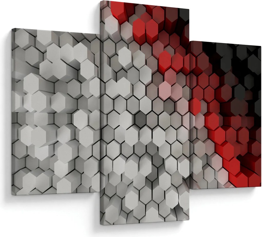 Kép - 3D hatszögek (90x60 cm)