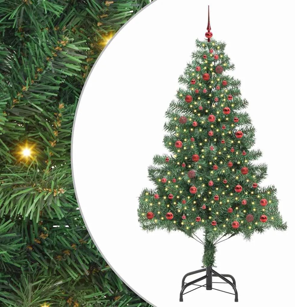 Karácsonyfa 300 LED-del állvánnyal Zöld 210 cm PVC