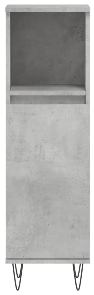 vidaXL 3 részes betonszürke szerelt fa fürdőszobaszekrény-szett