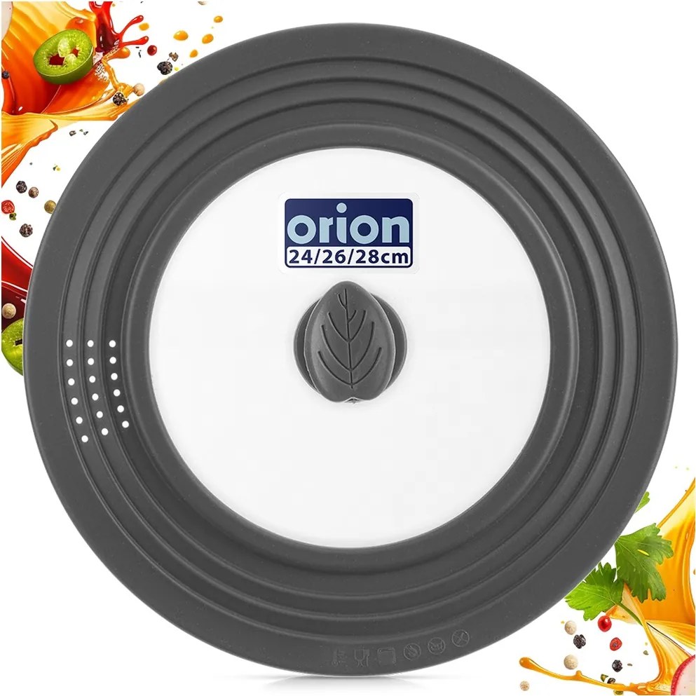 Univerzális szilikon üveg fedő serpenyőhöz 24 26 28 cm