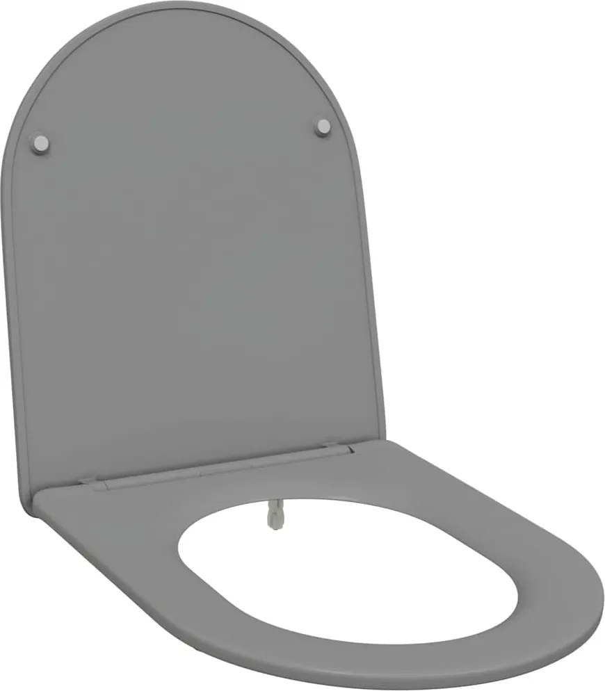 vidaXL WC ülőke Szürke 47 x 36 x 3,4 cm Duroplast