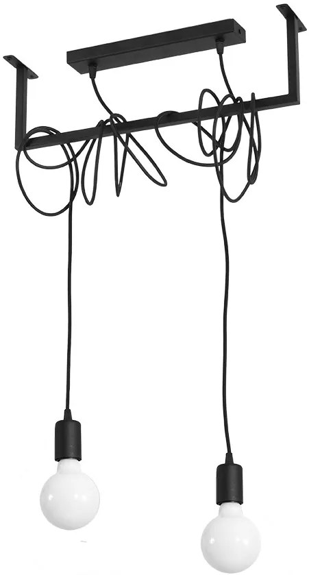 SOLLUX SL-0894 SALAMANCA Többágú Függesztett Lámpa Fekete E27 IP20