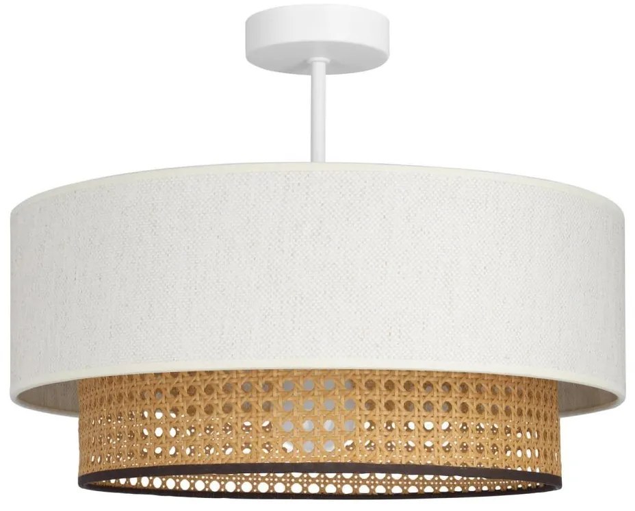 Felületre szerelhető csillár NATIA 1xE27/60W/230V fehér/barna