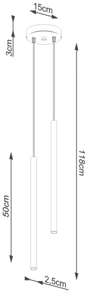 Sollux SL.1513 - Csillár zsinóron PASTELO 2xG9/8W/230V krémes