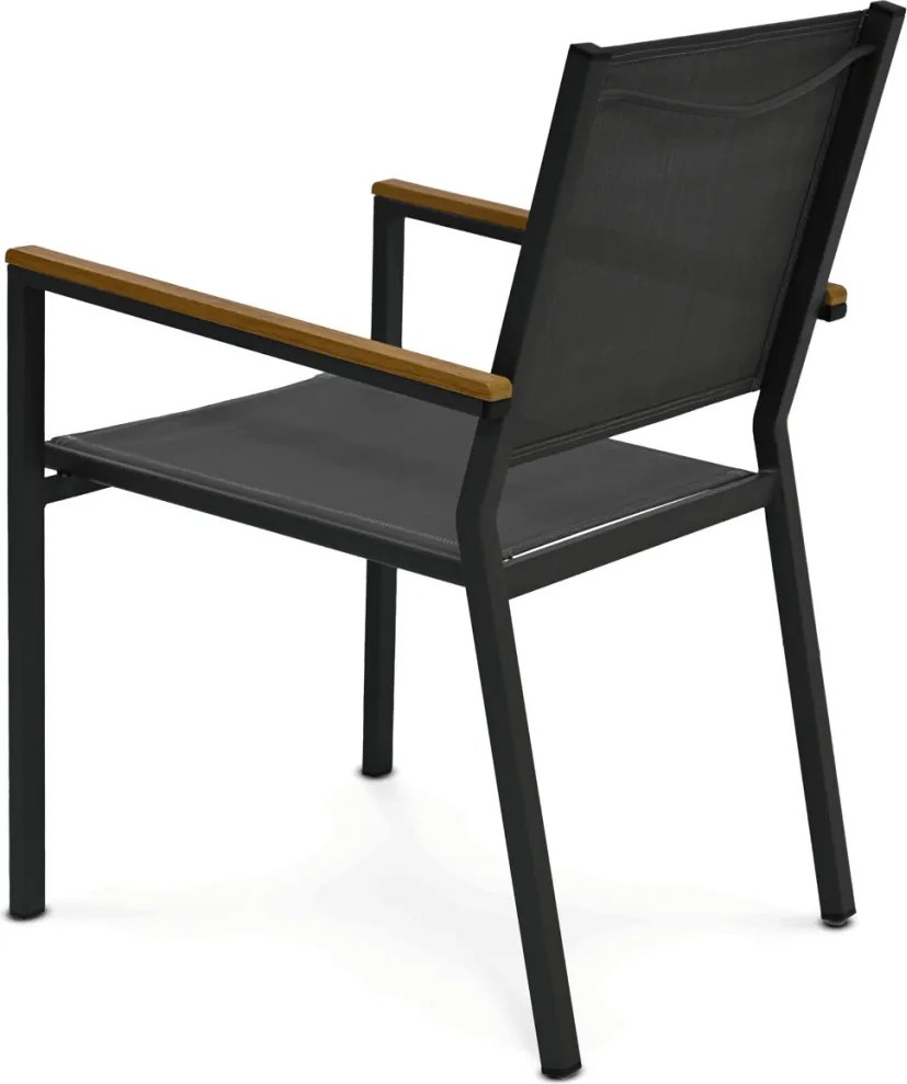 Kerti szék, fém, hálós ülőfelület, szürke, AZC-L1303 GREY