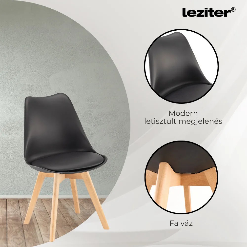 Lola 6+1 étkező garnitúra fekete-fehér
