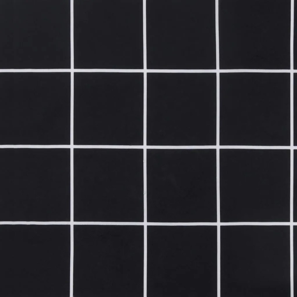 fekete kockás oxford szövet kerti padpárna 180 x 50 x 7 cm