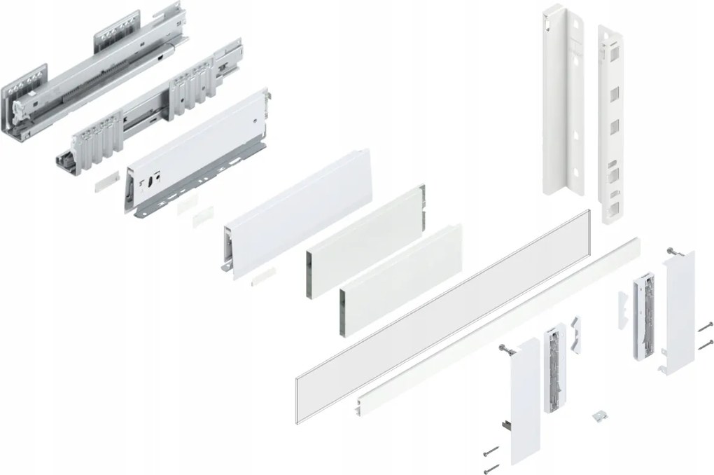 Blum Merivobox fiók 350 magas E belső fehér