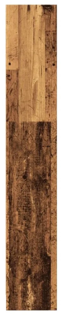 antik fa színű szerelt fa könyvespolc 40 x 24 x 143 cm