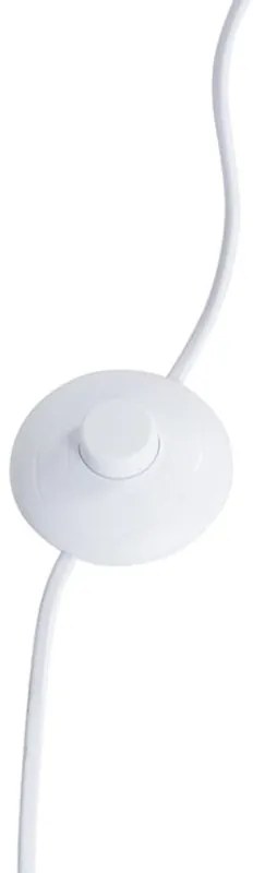 Modern állványos lámpa fehér, fekete vászon árnyékolóval 45 cm - Tripod Classic