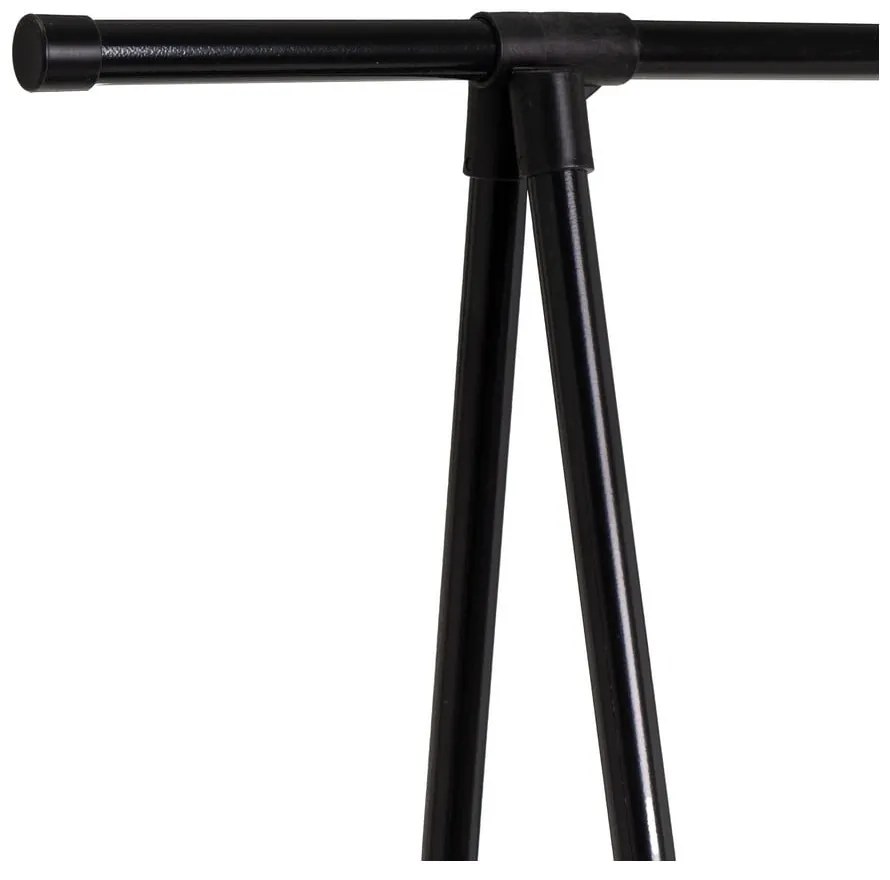 Fekete fém gurulós ruhatartó állvány 84x43x156 cm – Casa Selección