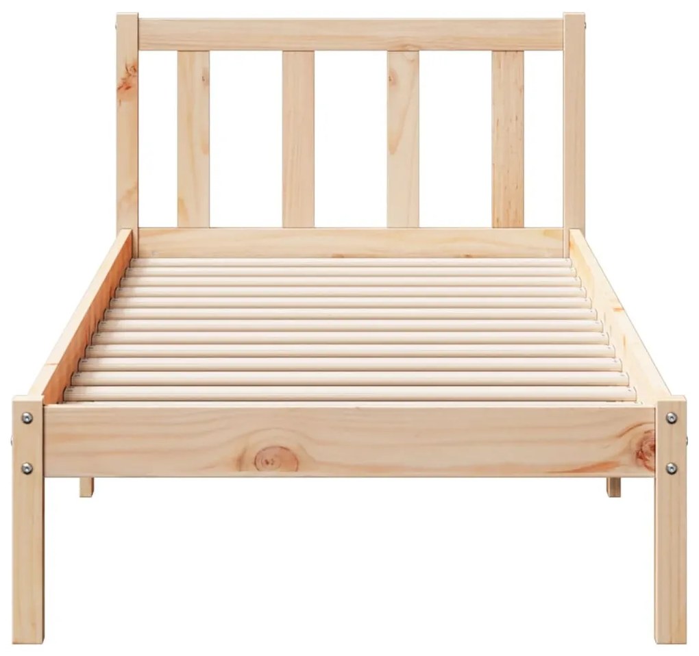 tömör fenyőfa extra hosszú ágykeret matrac nélkül 100 x 210 cm