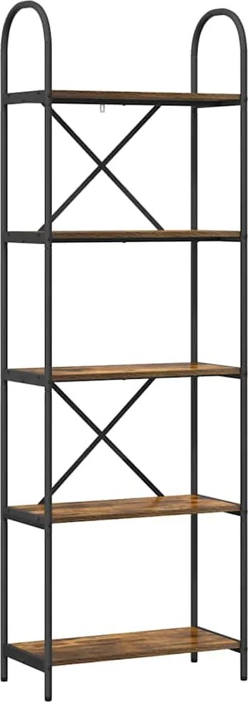 vidaXL Könyvespolc Füstölt tölgy 60 x 30 x 183 cm Faanyag